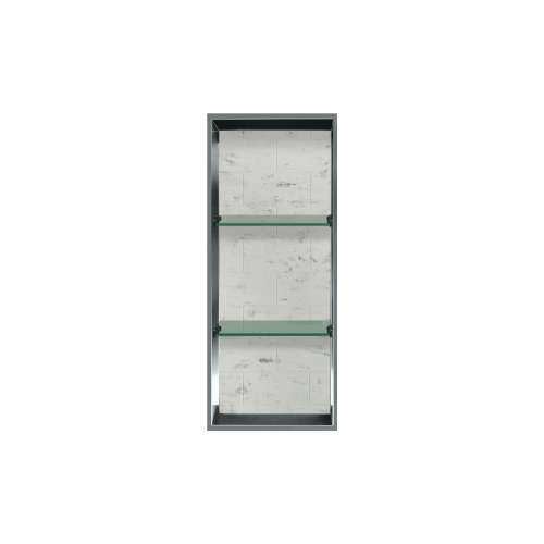 34.5-in Recessed Vertical Storage Pod Rear Lined in Tiled Carrara