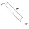 Samuel Müeller SMSHOE601-190 60-in Solid Surface Shoe Molding (1 Piece), Bellagio