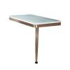 24in x 12in Right-Hand Shower Seat with PVD Coated Champagne Bronze Frame and Leg, Iceberg Grey