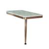 24in x 12in Right-Hand Shower Seat with PVD Coated Champagne Bronze Frame and Leg, Creme Brulee