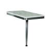 24in x 12in Right-Hand Shower Seat with Brushed Stainless Frame and Leg, Creme Brulee