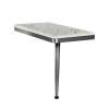 24in x 12in Right-Hand Shower Seat with Brushed Stainless Frame and Leg, Carrara