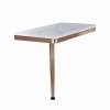 24in x 12in Left-Hand Shower Seat with PVD Coated Champagne Bronze Frame and Leg, Palladium White