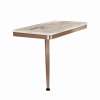 24in x 12in Left-Hand Shower Seat with PVD Coated Champagne Bronze Frame and Leg, Creme