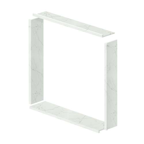 48in x 48in x 7-1/4in Window Trim Kit, Palladium White