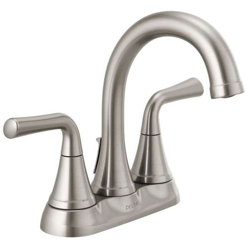 Delta 2533LF-SSMPU Kayra Two-Handle Centerset Bathroom Faucet, Stainless