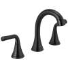 Delta 3533LF-BLPDMPU Kayra Two-Handle Widespread Pull-Down Bathroom Faucet, Matte Black