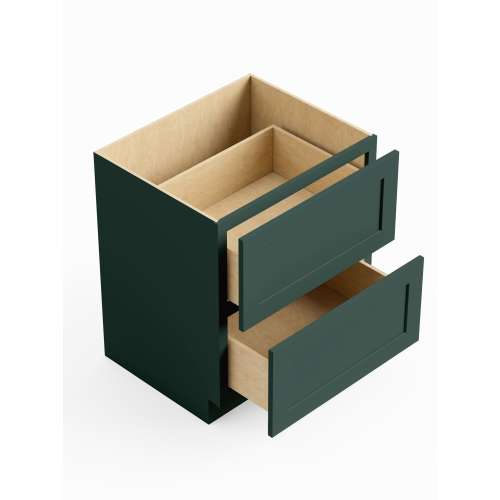 SM2DB24-ASM-FR01-GR Framington 24-in x 24-in x 35-in Assembled Remington Two Drawer Base Cabinet, Green
