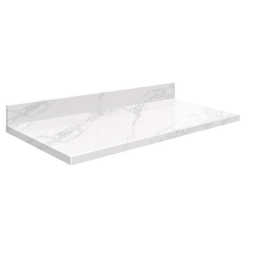 Samuel Müeller Mini Custom Quartz Vanity Top, White Carrara