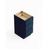 Samuel Müeller SM3VDB12-RTA-FR02-NB Framington 12-in x 21-in x 35-in Ready to Assemble Latitude Vanity Three Drawer Base Cabinet, Navy Blue