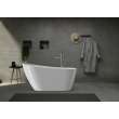 Samuel Müeller SMAFTA5931-G31 Allure 59-in x 31-in x 28-in Freestanding Acrylic Bathtub With End Drain, White (Gloss)