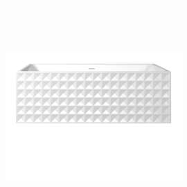 SMAFTD6731-G31 Diamond 67-in x 31-in x 23-in Freestanding Acrylic Bathtub With Center Drain, White (Gloss)