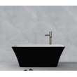 Samuel Müeller SMAFTL5930-M3109 Liberty 59-in x 30-in x 23-in Freestanding Acrylic Bathtub With Center Drain, Black/White (Matte)