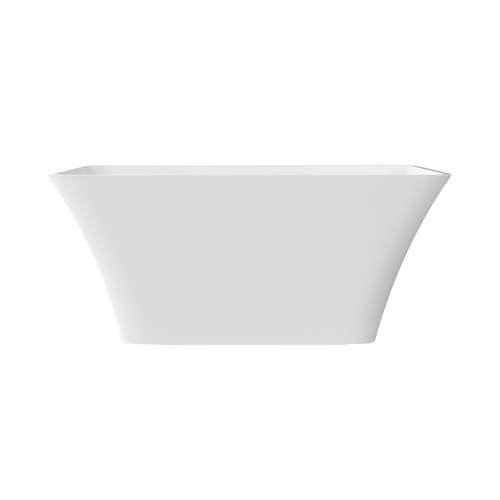 Samuel Müeller SMAFTL5930-M31 Liberty 59-in x 30-in x 23-in Freestanding Acrylic Bathtub With Center Drain, White (Matte)