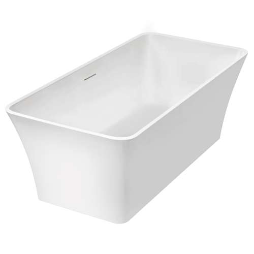 Samuel Müeller SMAFTL6730-M31 Liberty Grande 67-in x 30-in x 23-in Freestanding Acrylic Bathtub With Center Drain, White (Matte)
