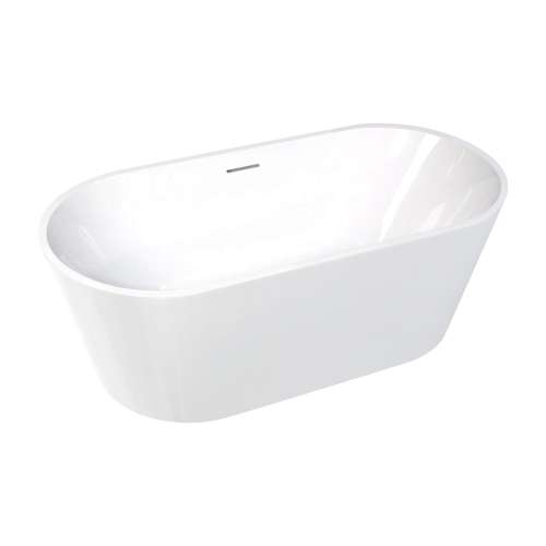 59-in x 31-in x 23-in Freestanding Acrylic Bathtub With Center Drain