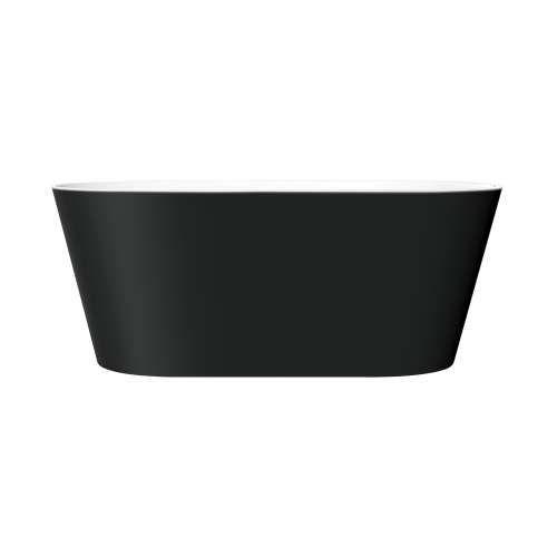 SMAFTM5931-M3109 Marine 59-in x 31-in x 23-in Freestanding Acrylic Bathtub With Center Drain, Black/White (Matte)