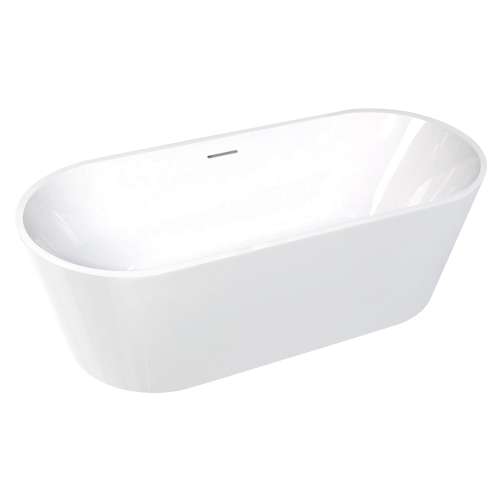 Samuel Müeller SMAFTM6731-G31 Marine Grande 67-in x 31-in x 23-in Freestanding Acrylic Bathtub With Center Drain, White (Gloss)