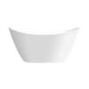 Samuel Müeller SMAFTS5931-M31 Sky 59-in x 31-in x 27-in Freestanding Acrylic Bathtub With Center Drain, White (Matte)