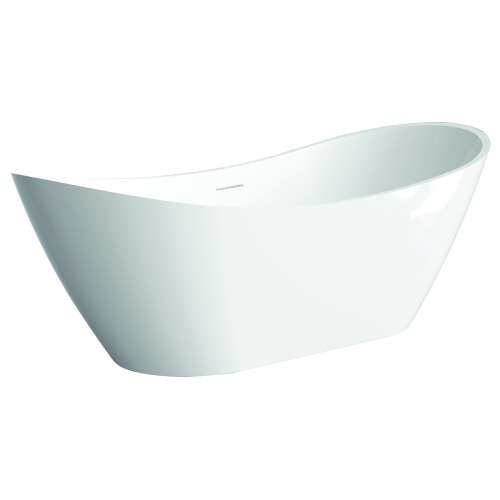 Samuel Müeller SMAFTS6731-G31 Sky Grande 67-in x 31-in x 27-in Freestanding Acrylic Bathtub With Center Drain, White (Gloss)