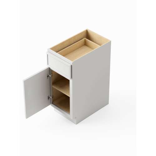 SMB21-RTA-FR02-WH Framington 21-in x 24-in x 35-in Ready To Assemble Latitude Single Door Single Drawer Base Cabinet, White