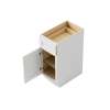 SMB18-RTA-FR01-WH Framington 18-in x 24-in x 35-in Ready To Assemble Remington Single Door Single Drawer Base Cabinet, White