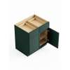 SMB42-RTA-FR02-GR Framington 42-in x 24-in x 35-in Ready To Assemble Latitude Double Door Double Drawer Base Cabinet, Green
