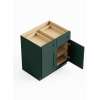 SMB42-ASM-FR01-GR Framington 42-in x 24-in x 35-in Assembled Remington Double Door Double Drawer Base Cabinet, Green
