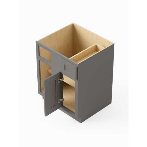 SMBBC36R-ASM-FR01-LG Framington 27-in x 24-in x 35-in Assembled Remington Blind Base Cabinet With Right-Hand Door and Drawer, Light Grey