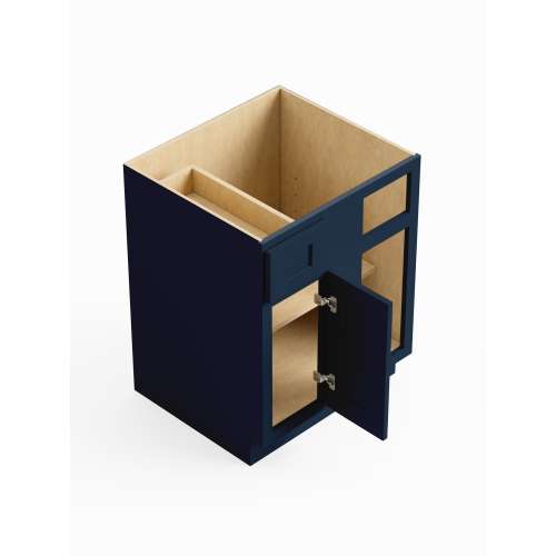 SMBBC42L-ASM-FR01-NB Framington 39-in x 24-in x 35-in Assembled Remington Blind Base Cabinet With Left-Hand Door and Drawer, Navy Blue