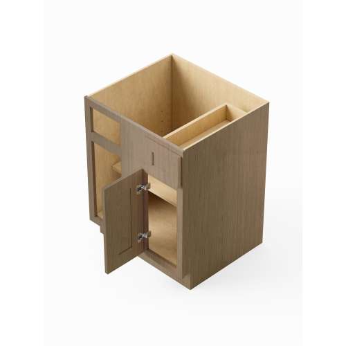 SMBBC36R-ASM-FR01-TW Framington 27-in x 24-in x 35-in Assembled Remington Blind Base Cabinet With Right-Hand Door and Drawer, Tan Wood