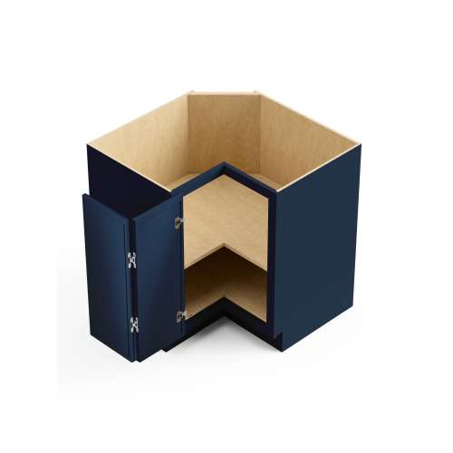 SMBER33L-ASM-FR02-NB Framington 33-in x 33-in x 35-in Assembled Latitude Easy Reach Base Cabinet With Left-Hand Opening Door, Navy Blue