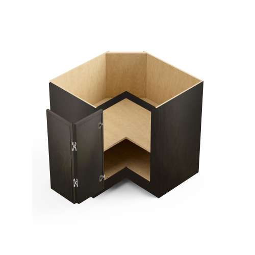 SMBER33L-ASM-FR02-SG Framington 33-in x 33-in x 35-in Assembled Latitude Easy Reach Base Cabinet With Left-Hand Opening Door, Smokey Grey