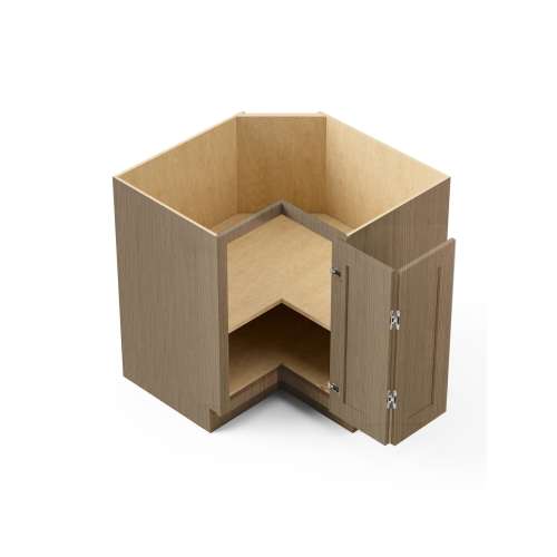 SMBER36R-ASM-FR01-TW Framington 36-in x 36-in x 35-in Assembled Remington Easy Reach Base Cabinet With Right-Hand Opening Door, Tan Wood