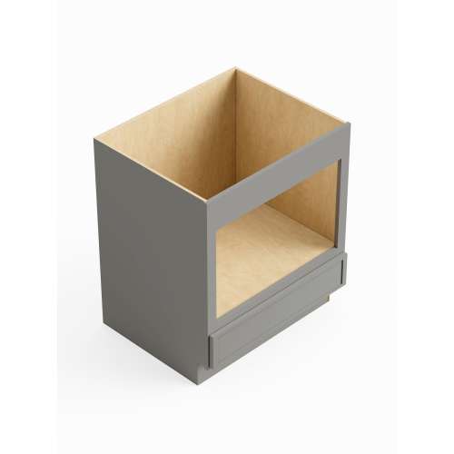 SMBMW30-ASM-FR02-LG Framington 30-in x 24-in x 35-in Assembled Remington Microwave Base Cabinet, Light Grey