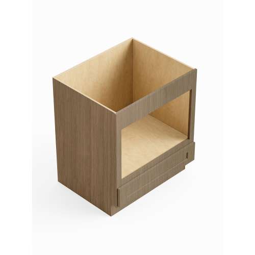 SMBMW30-RTA-FR01-TW Framington 30-in x 24-in x 35-in Ready To Assemble Remington Microwave Base Cabinet, Tan Wood