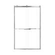 Samuel Mueller Brevity 48-in X 80-in By-Pass Shower Door with 5/16-in Clear Glass and Juliette Handle, Brushed Stainless