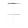 Samuel Mueller Brevity 48-in X 80-in By-Pass Shower Door with 5/16-in Clear Glass and Barrington Knurled Handle, Brushed Stainless