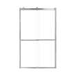 Brevity 48-in X 80-in By-Pass Shower Door with 5/16-in Clear Glass and Barrington Plain Handle, Brushed Stainless