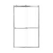 Brevity 48-in X 80-in By-Pass Shower Door with 5/16-in Clear Glass and Nicholson Handle, Brushed Stainless