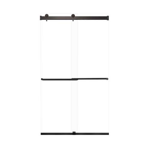 Samuel Mueller Brevity 48-in X 80-in By-Pass Shower Door with 5/16-in Clear Glass and Contour Handle, Matte Black