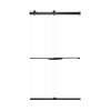 Samuel Mueller Brevity 48-in X 80-in By-Pass Shower Door with 5/16-in Clear Glass and Juliette Handle, Matte Black