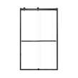 Brevity 48-in X 80-in By-Pass Shower Door with 5/16-in Clear Glass and Royston Handle, Matte Black