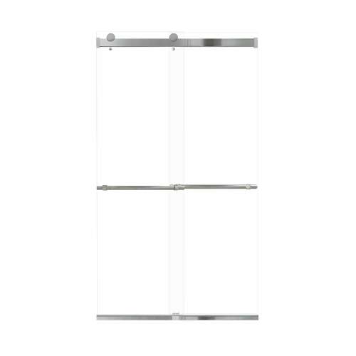 Brevity 48-in X 80-in By-Pass Shower Door with 5/16-in Clear Glass and Barrington Knurled Handle, Polished Chrome