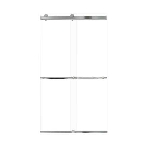 Brevity 48-in X 80-in By-Pass Shower Door with 5/16-in Clear Glass and Barrington Plain Handle, Polished Chrome