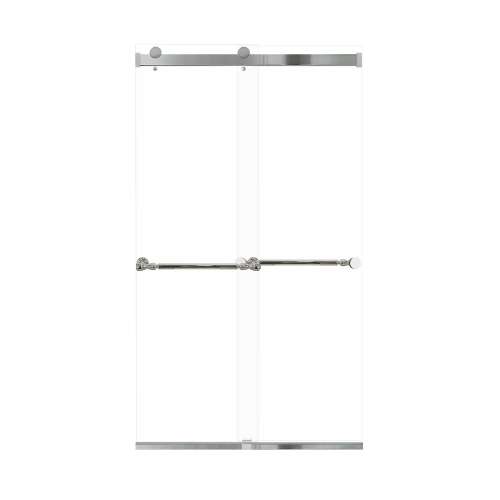 Samuel Mueller Brevity 48-in X 80-in By-Pass Shower Door with 5/16-in Clear Glass and Nicholson Handle, Polished Chrome