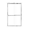 Brevity 48-in X 80-in By-Pass Shower Door with 5/16-in Clear Glass and Nicholson Handle, Polished Chrome