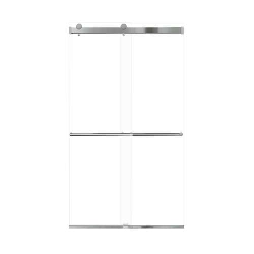 Samuel Mueller Brevity 48-in X 80-in By-Pass Shower Door with 5/16-in Clear Glass and Tyler Handle, Polished Chrome