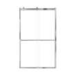 Brevity 48-in X 80-in By-Pass Shower Door with 5/16-in Clear Glass and Tyler Handle, Polished Chrome