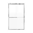 Samuel Mueller Brevity 48-in X 80-in By-Pass Shower Door with 5/16-in Frost Glass and Barrington Knurled Handle, Polished Chrome